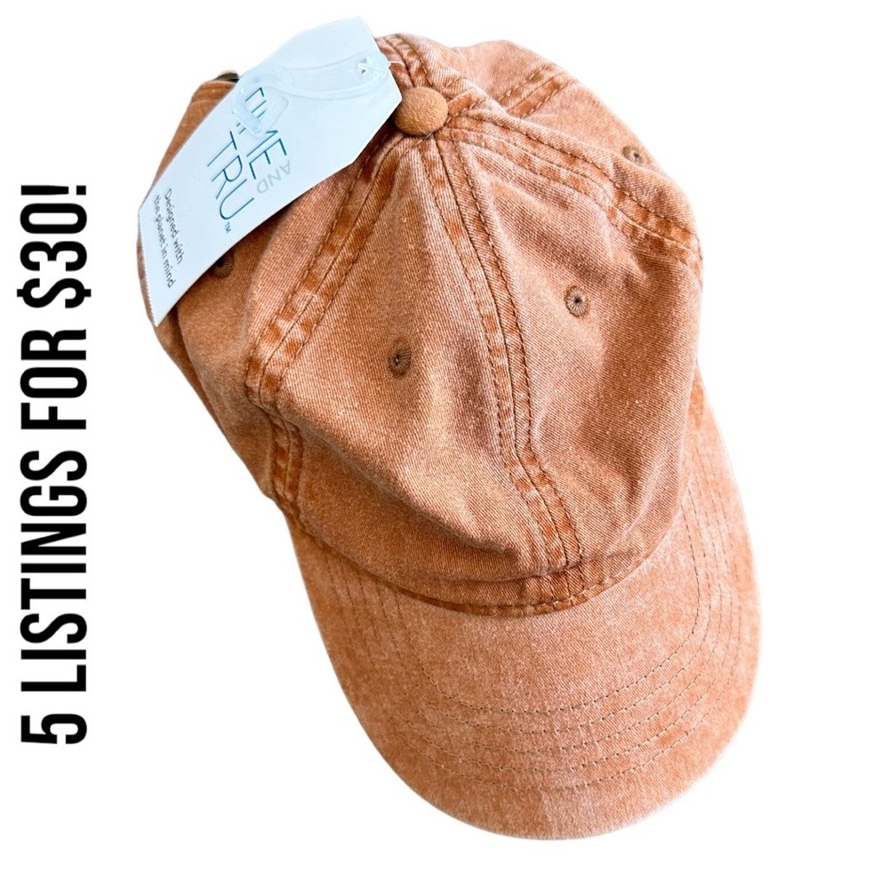 Time and Tru Washed Rust Baseball Cap